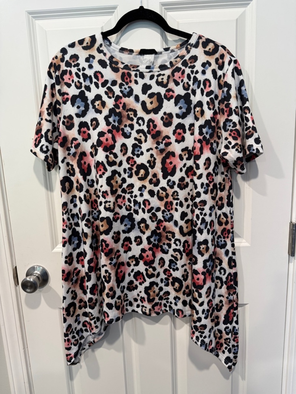 HEIMISH USA Leopard Spot Short Sleeve Top - Black, Cream, Tan, Pink